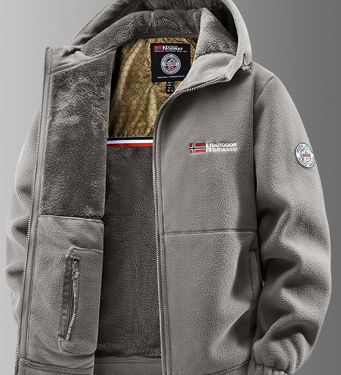 Winterjas met thermo fleece voering en windbestendige bescherming
