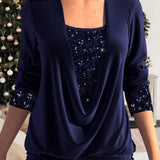 Florien | Glitter top met pailletten voor feestelijke glamour