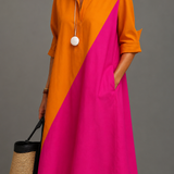 Valentina | Elegante midi-jurk met vloeiende pasvorm