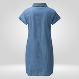 Kallie | Denim jurk met casual pasvorm en tijdloze denim look