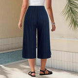 Wide Leg Broek met vloeiende pasvorm en gestructureerde taille