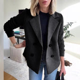 Sweaterblazer met zachte stretch en elegante pasvorm