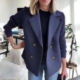 Sweaterblazer met zachte stretch en elegante pasvorm