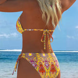 Bikini Kleurrijk Halter Druk