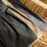 Pantalon met pinstripe en dubbele plooien voor zakelijke look