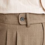 Pantalon met pinstripe en dubbele plooien voor zakelijke look