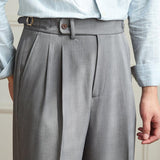 Pantalon met wijde pijp en hoge taille voor relaxte pasvorm