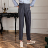 Casual broek met plooien en verstelbare pasvorm