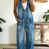 Winnie | Denim jumpsuit met halterhals en losse pasvorm voor casual chic