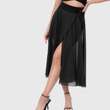 Rok met zakken en hoge taille voor een flatterend silhouet