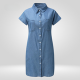 Kallie | Denim jurk met casual pasvorm en tijdloze denim look
