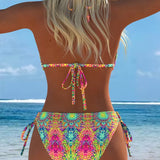 Bikini Kleurrijk Halter Druk