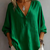 Blouse met V-hals en knopen voor dagelijks gebruik