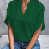 Ize | Blouse met V-hals en elegante mouwen voor elke gelegenheid