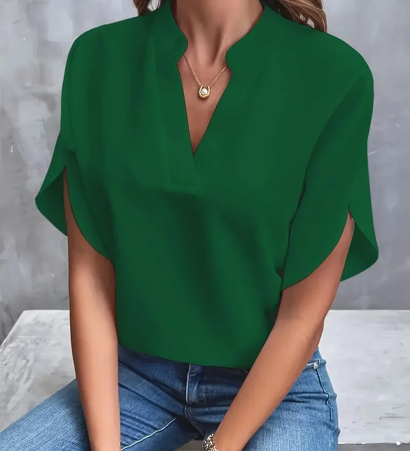 Ize | Blouse met V-hals en elegante mouwen voor elke gelegenheid