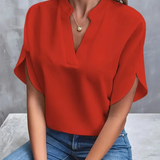 Ize | Blouse met V-hals en elegante mouwen voor elke gelegenheid