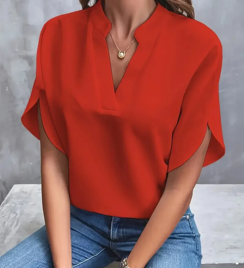 Ize | Blouse met V-hals en elegante mouwen voor elke gelegenheid
