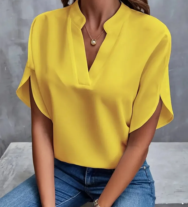 Ize | Blouse met V-hals en elegante mouwen voor elke gelegenheid