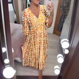 Zomerjurk met boho print en speelse uitstraling