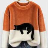 Hoodie met kattenprint en zachte katoenmix voor casual comfort
