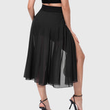 Rok met zakken en hoge taille voor een flatterend silhouet