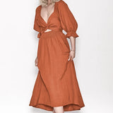 Chelsea | Zomerjurk met lantaarnmouwen en tijdloze elegantie