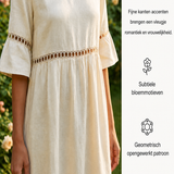 Amara™ | Elegante Buikcamouflerende Midi Jurk
