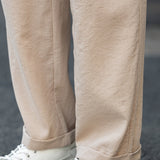 Herenbroek met slim fit en ademende stof voor zomerse dagen