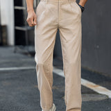 Herenbroek met slim fit en ademende stof voor zomerse dagen