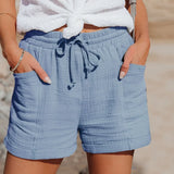 Shorts met kant en verstelbare tailleband voor zomerse dagen