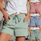 Shorts met kant en verstelbare tailleband voor zomerse dagen