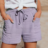 Shorts met kant en verstelbare tailleband voor zomerse dagen