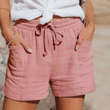 Shorts met kant en verstelbare tailleband voor zomerse dagen