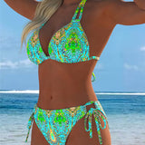 Bikini Kleurrijk Halter Druk