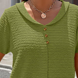 Blouse met V-hals en knopen voor dagelijks gebruik