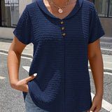 Blouse met V-hals en knopen voor dagelijks gebruik