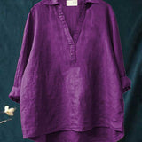 Zomerblouse met zachte stof en Franse elegantie