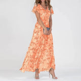 Maxi-jurk met bloemenprint en vloeiende pasvorm