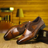 Leren veterschoenen met tijdloze elegantie en verfijnd silhouet