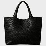 Gevlochten Tote Bag met Ruim Ontwerp voor Dagelijks Gebruik