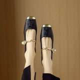 Bandschoenen met pareldetail en glanzende afwerking