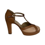 Pumps met T-bandje en stevige hak voor elegante allure