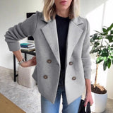 Sweaterblazer met zachte stretch en elegante pasvorm