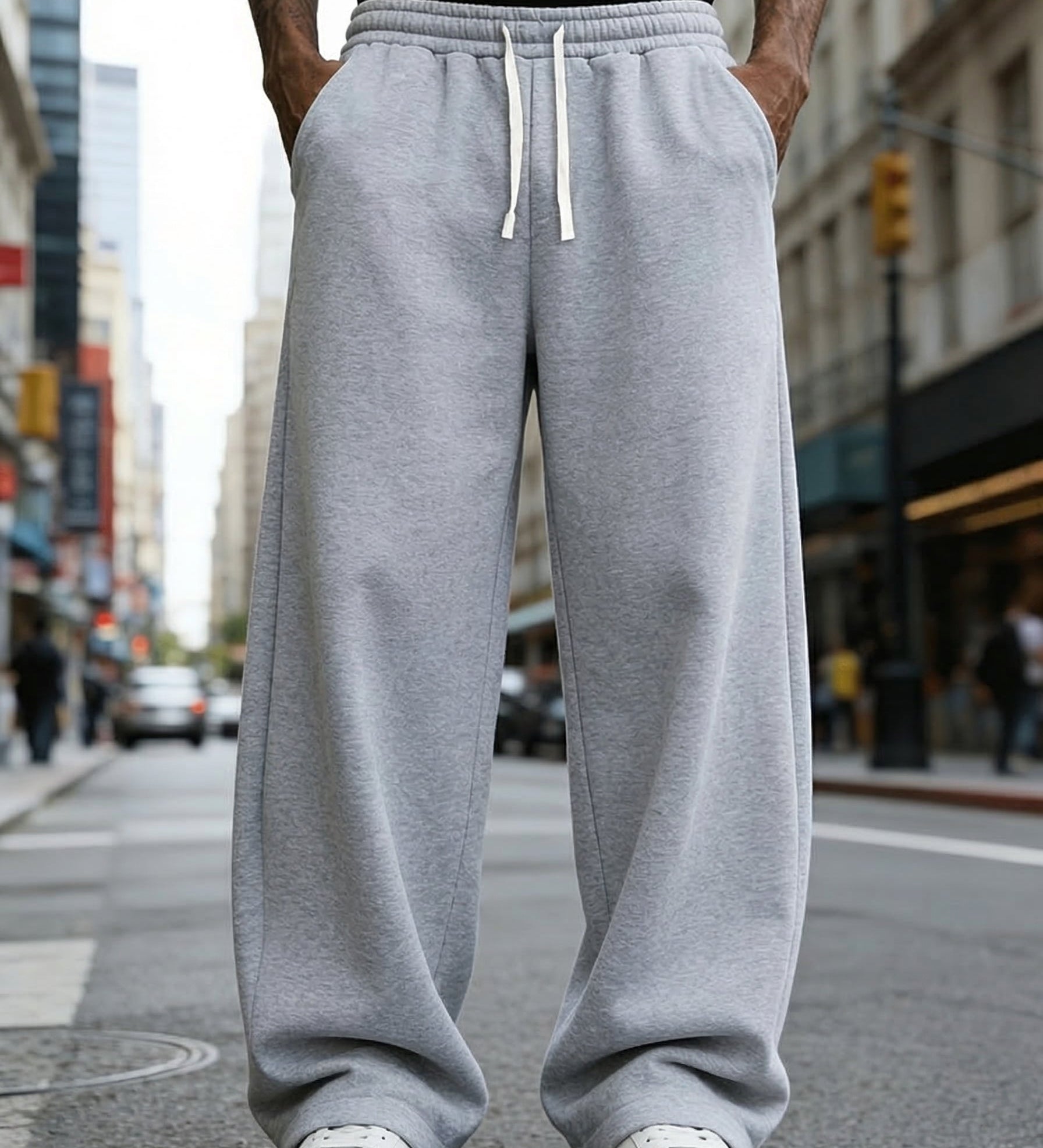Joggingbroek met wijde fit en relaxte pasvorm voor moderne stijl