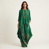 Cariola | Elegante tweedelige set met aquarel bloemenprint