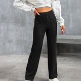 Veerle | Broek met hoge taille en elastische band voor dagelijks comfort