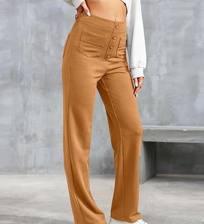 Veerle | Broek met hoge taille en elastische band voor dagelijks comfort