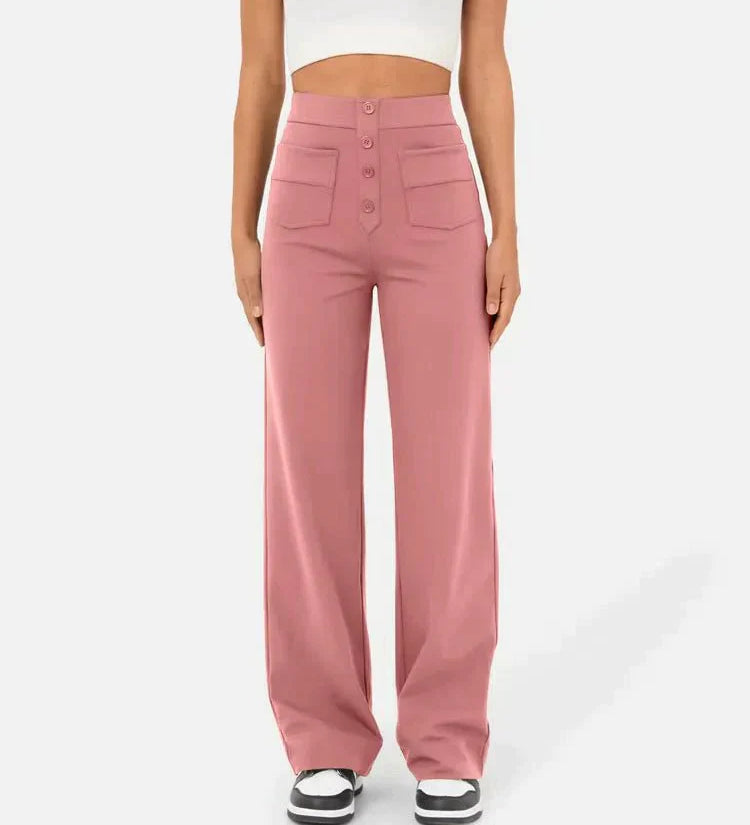 Veerle | Broek met hoge taille en elastische band voor dagelijks comfort