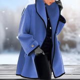 Trenchcoat met brede revers en warme voering voor elegante winterdagen
