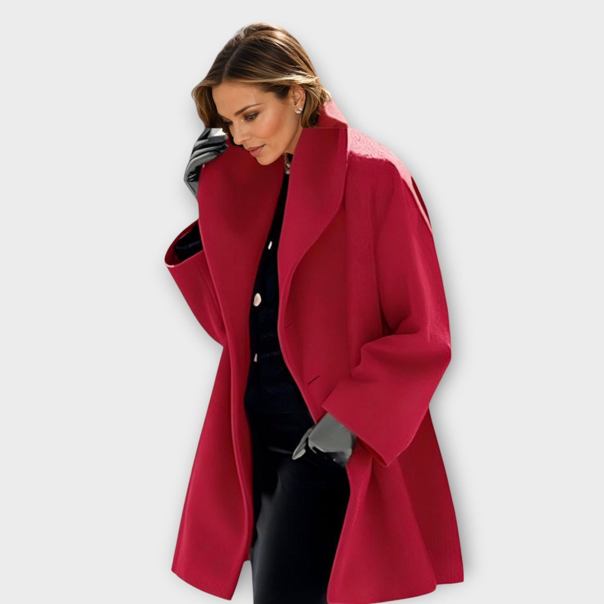 Elegante jas met winddicht materiaal en verstevigde afwerking